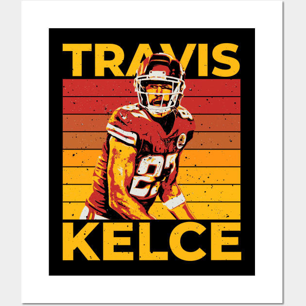 travis kelce retro Wall Art by PRESENTA